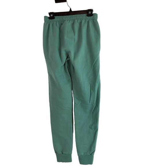 Mens Champion Terry Jogger Sweatpants Green Spelled Out Logo Medium EUC 6246 - Picture 7 of 11